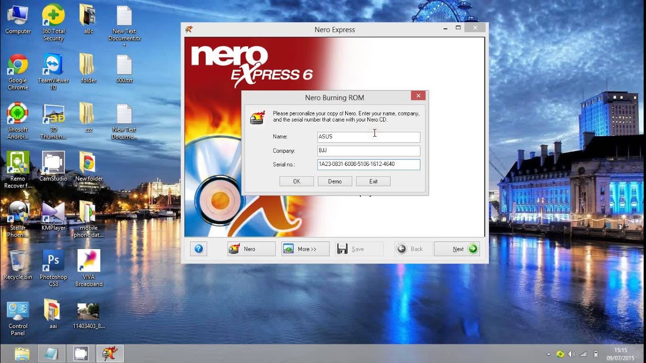 nero 12 full version with serial key for windows 7